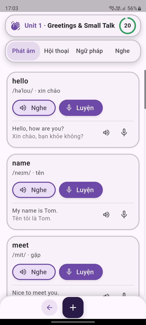 Tab Phát âm